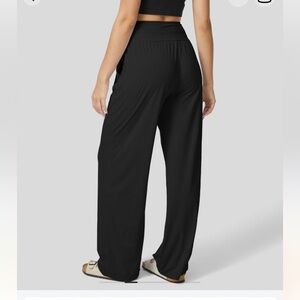 HALARA high waisted drawstring side pocket wide leg cool touch casual pants